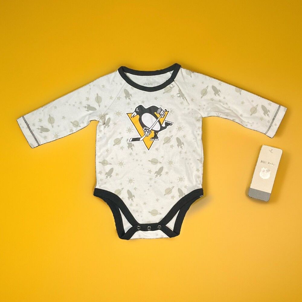 NHL Baby NB Pittsburgh Penguins Dream Team Long Sleeve Bodysuit 0-3m